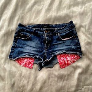 Forever 21 Red Bandana Shorts
